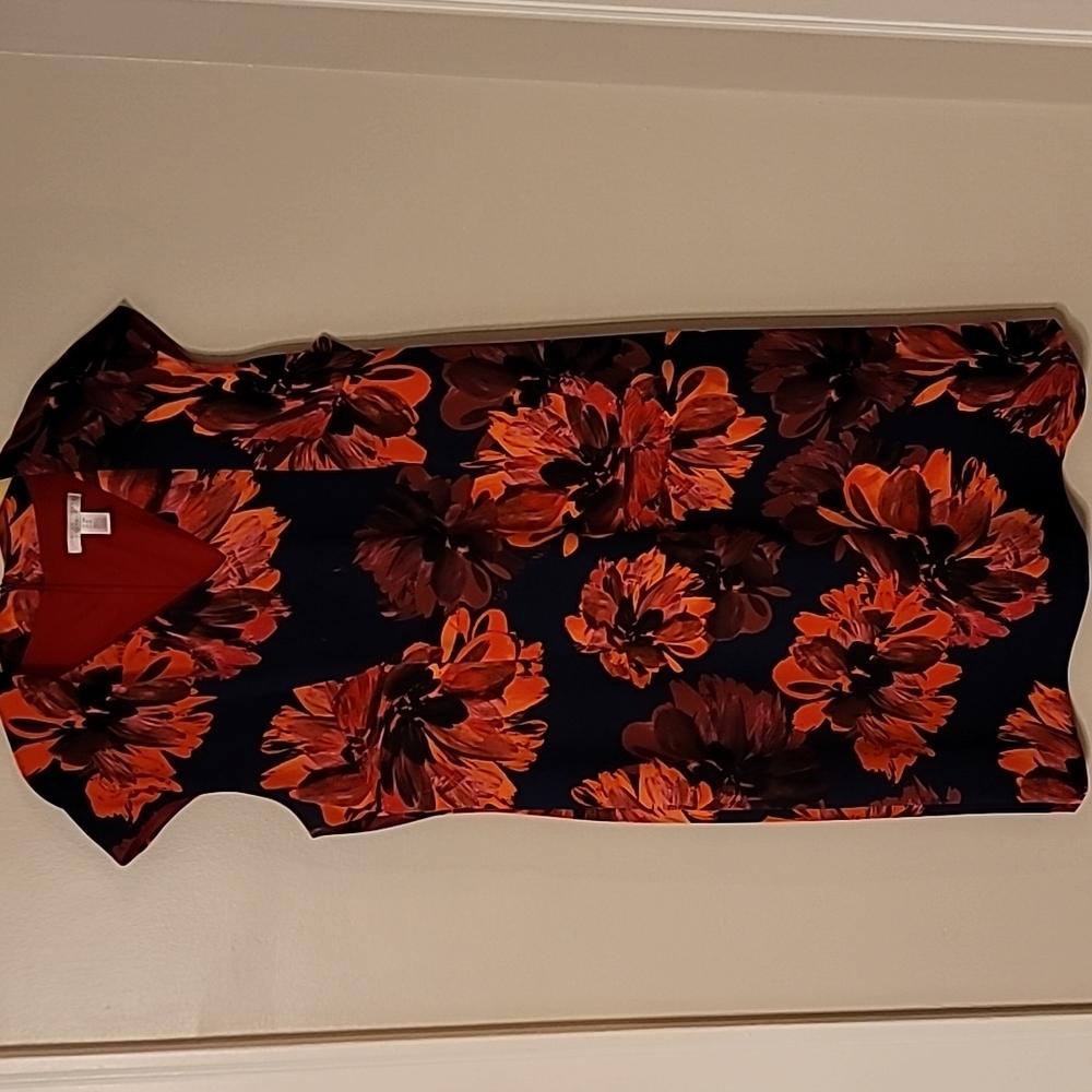 London Times navy floral dress size 16w